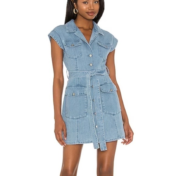 Boyish Denim The Joe Safari Denim Belted Dress - Picture 1 of 12